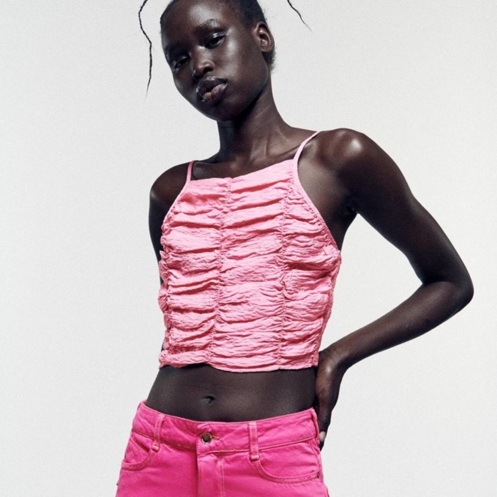 Zara draped crop top